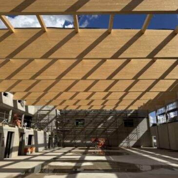 09.2025 Bildungscampus Gera-Lusan, Richtfest Neubau Sporthalle